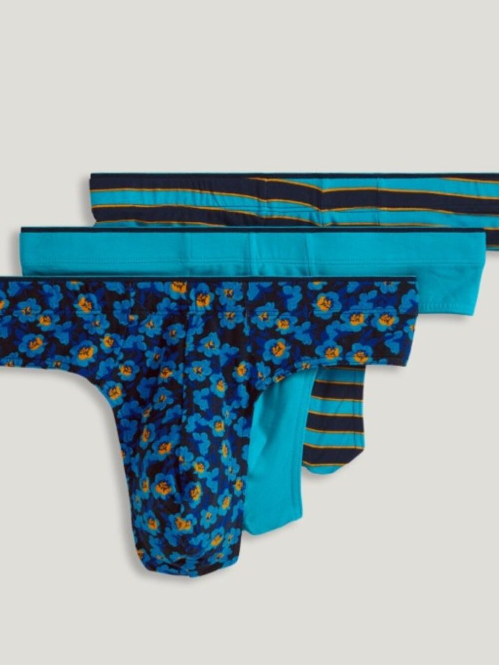 Jockey Men's True Style Thong - 3 Pack - Blooming Floral - Large